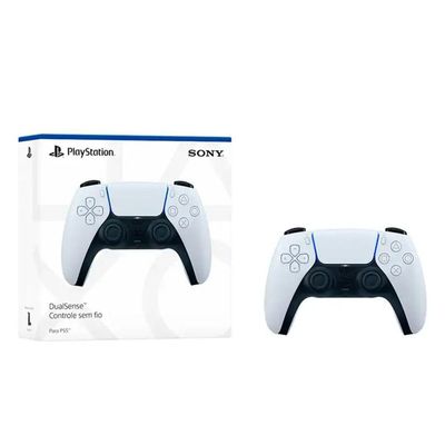 Controle Sony Dualsense Sem Fio Playstation 5 - So000121ps5 Preto-branco