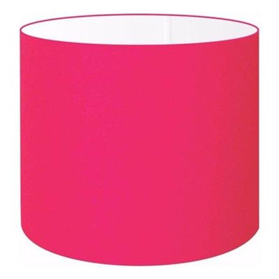 Cúpula Abajur E Luminária Cilíndrica Vivare Cp-7008 ø20x25cm - Bocal Nacional Rosa-pink