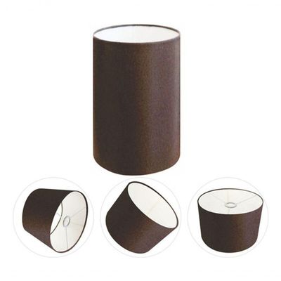 Cúpula Abajur E Luminária Cilíndrica Vivare Cp-7006 ø18x25cm - Bocal Nacional Café