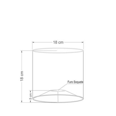 Cúpula Abajur E Luminária Cilíndrica Vivare Cp-7005 ø18x18cm - Bocal Nacional Preto