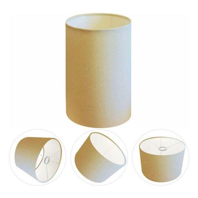 Cúpula Abajur E Luminária Cilíndrica Vivare Cp-7002 ø13x30cm - Bocal Nacional Amarelo