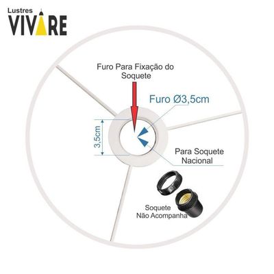 Cúpula Abajur Cilíndrica Cp-7025 ø50x30cm Lillás