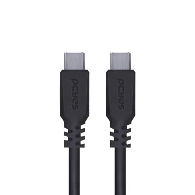 Cabo Para Celular Smartphone Usb Tipo C 2.0 Para Usb Tipo C - Type C 2.0 1 Metro Preto - Pucp-01