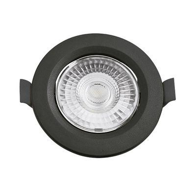 Kit 6 Spot De Led Embutir Slim Mr16 Redondo 6w Preto Bivolt 4100k Neutro