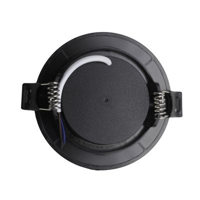 Kit 6 Spot De Led Embutir Slim Mr16 Redondo 6w Preto Bivolt 4100k Neutro