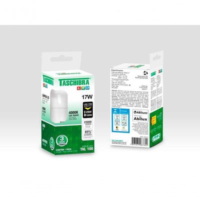 Kit 20 Lâmpadas Led Bulbo Tkl 17w Taschibra E27 Bivolt 4000k Neutro