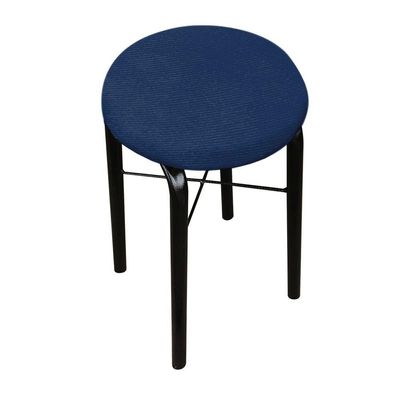Kit 04 Banquetas Baixa Manu Suede Azul Marinho