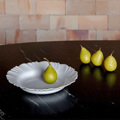 Prato Fundo Nadir Duralex Pétala Branco 23cm UNICA
