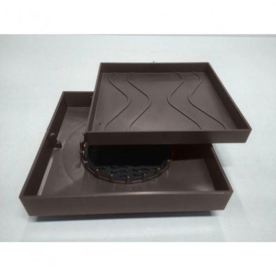 Ralo Oculto 15x15 Invisivel Para Piso Porcelanato Marrom