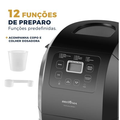 Panificadora Britânia Digital 12 Programas 3L BPNE01 127V