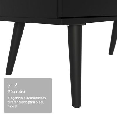 Mesa De Estudos Em L 3 Gavetas Preto Lisboa Madesa