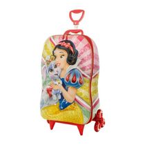 Mala De Viagem Infantil Com Rodinha Branca De Neve 3d