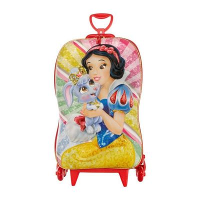Mala De Viagem Infantil Com Rodinha Branca De Neve 3d