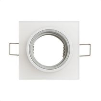 Kit 3 Spot Taschibra Quadrado Embutir Vidro Jateado Sp23 Mr16 Bivolt