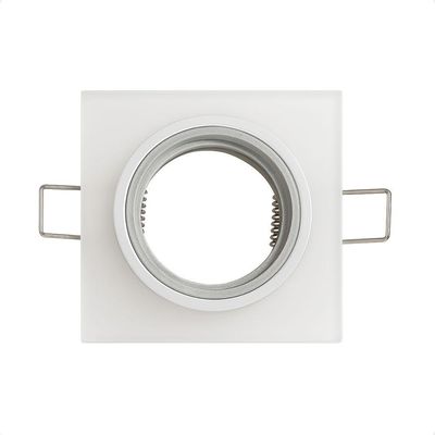 Kit 3 Spot Taschibra Quadrado Embutir Vidro Jateado Sp23 Mr16 Bivolt