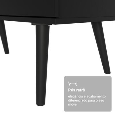 Mesa Para Computador Gamer Em L 3 Gavetas Preto Lisboa Madesa Preto