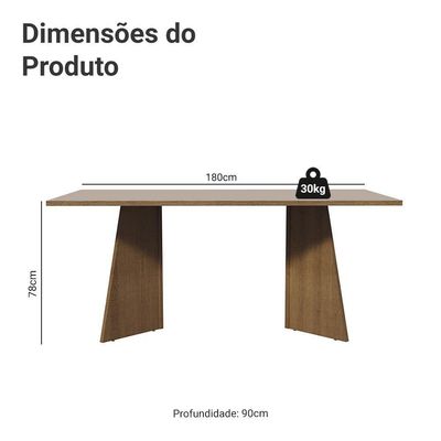 Mesa Para Escritório Diretor Presidente 180cm Rustic-crema 5388madesa