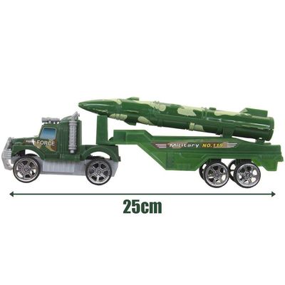 Carreta A Fricção Militar Camuflado Verde Míssil