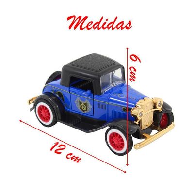 Miniatura Carrinho Antigo De Metal Ford Bigode Azul 1929
