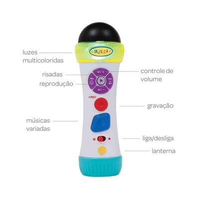 Microfone Musical Canta E Grava 7967 Buba
