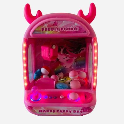 Mini Maquina Pegar Bichinho Infantil Brinquedo Interativo Rosa