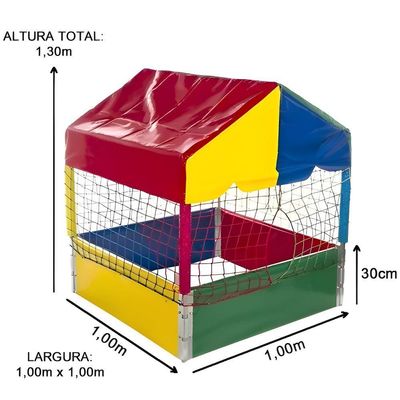 Pula Pula Trampolim E Piscina De Bolinhas Com Bolinhas Coloridas Infantil