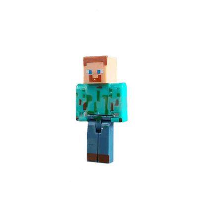 Kit 6 Cartela Minecraft Dragão 30 Bonecos + 6 Bloco Steve