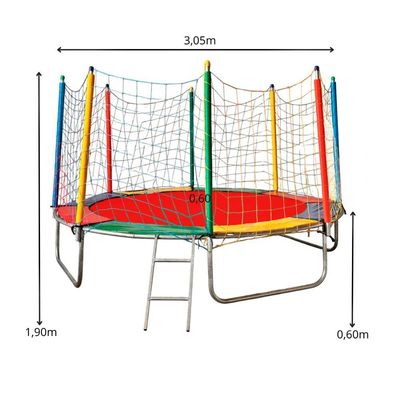Cama Elastica Pula Pula 3m Piscina De Bolinhas 1,50m Com 1000 Bolinhas 2 Gangorras