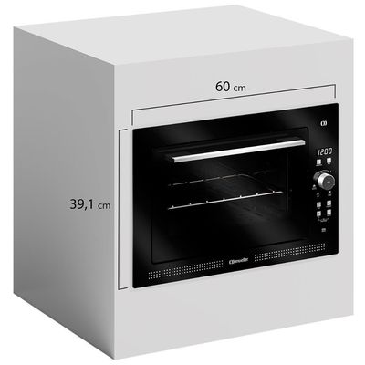 Forno Elétrico De Embutir Digital Mueller 50 Litros Preto MFE50L 110V