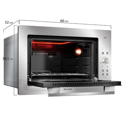 Forno Elétrico De Embutir Digital Mueller 50 Litros Espelhado MFE50L 220V