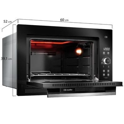 Forno Elétrico De Embutir Digital Mueller 50 Litros Preto MFE50L 220V