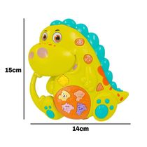 Teclado Piano Musical Bebe Brinquedo Infantil Divertido Som Dinossauro