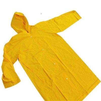 Capa De Chuva Laminada G Amarela Com Manga E Capuz - Pvc - Plastcor