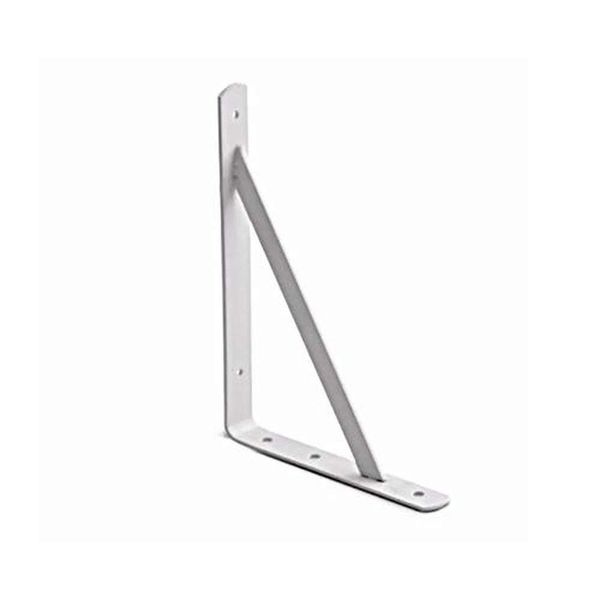 Cantoneira Mão Francesa 27cm Branca Para Prateleiras - Triangular Resistente