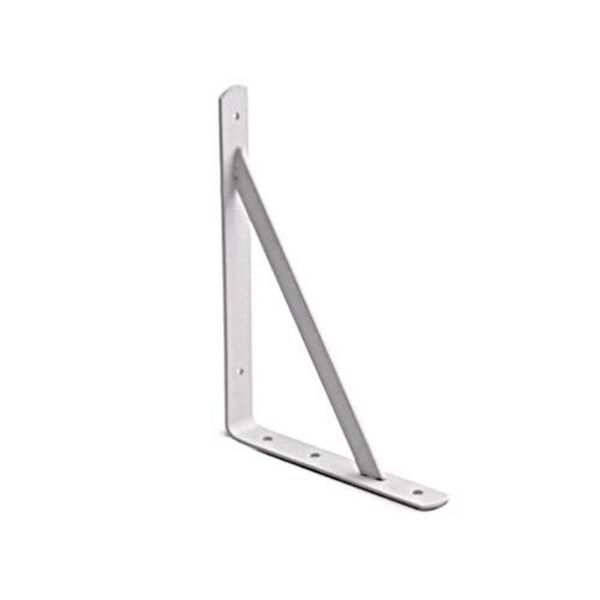 Cantoneira Mão Francesa 17cm Branca Para Prateleiras Em Madeira, Vidro Ou Mdf