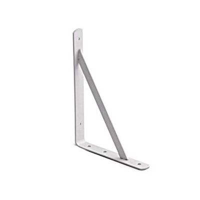 Cantoneira Mão Francesa 22cm Branca Triangular - Suporte De Prateleiras Em Madeira-mdf