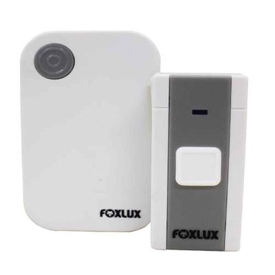 Campainha Eletrônica Sem Fio Foxlux - Alcance 40m - Acionador Resistente à Chuva Ip-44