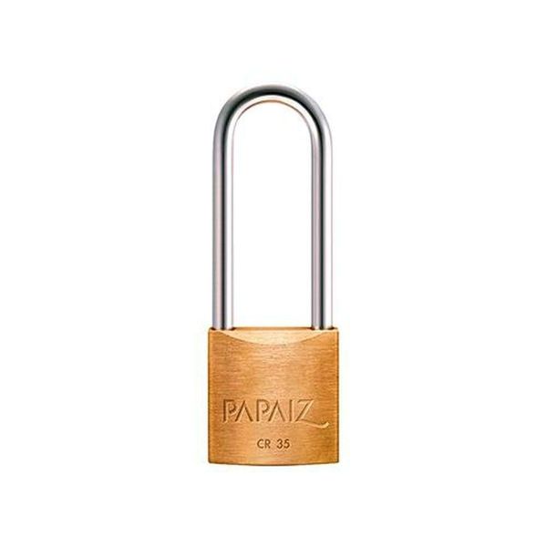 Cadeado Papaiz Haste Longa 35-50mm Em Aço Inox, Zamac, Latão E Aço Carbono