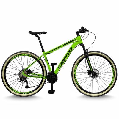 Bicicleta Aro 29 Cripto 24 Marchas Freios Disco E Suspensão Pneu Bege - 15