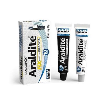 Araldite Epóxi Branco 20g Adesivo Bicomponente Para Fixar Reparar Ideal Para Diversos Materiais