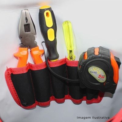 Bolsa Ferramentas Impermeavel Mochila Cartucheira Porta Acessorios Eletricista Maleta Mala Amarelo