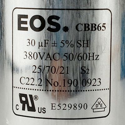 Capacitor 30 Uf 380v único