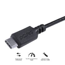 Cabo Usb Tipo C Para Mini Usb B 2.0 Para Type C Tipo C 1 Metro Preto - Pucmbp-1
