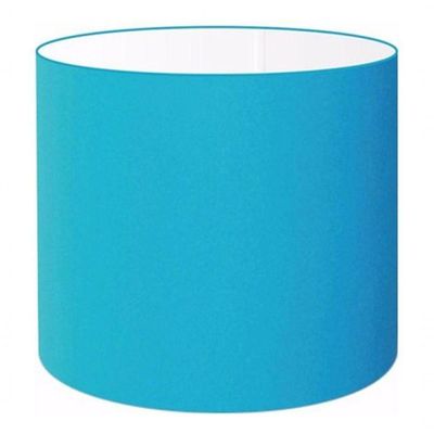 Cúpula Abajur Cilíndrica Cp-7010 ø25x25cm Azul Turquesa