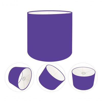 Cúpula Abajur Cilíndrica Cp-7007 ø20x22cm Roxo