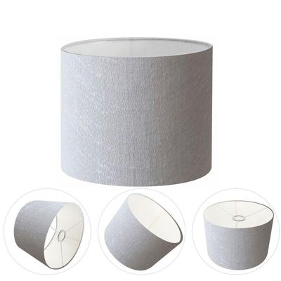 Cúpula Abajur E Luminária Cilíndrica Vivare Cp-7011 ø30x21cm - Bocal Nacional Rustico-cinza