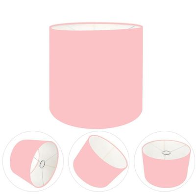 Cúpula Abajur E Luminária Cilíndrica Vivare Cp-7009 ø25x20cm - Bocal Nacional Rosa-bebê