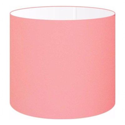 Cúpula Abajur E Luminária Cilíndrica Vivare Cp-7009 ø25x20cm - Bocal Nacional Rosa-bebê