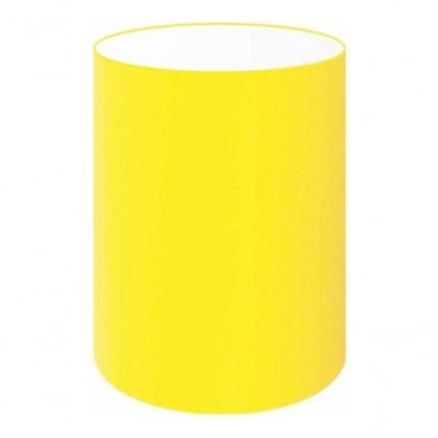 Cúpula Abajur E Luminária Cilíndrica Vivare Cp-7006 ø18x25cm - Bocal Nacional Amarelo