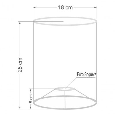 Cúpula Abajur E Luminária Cilíndrica Vivare Cp-7006 ø18x25cm - Bocal Nacional Roxo